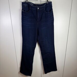 Talbots Womens 12 Jeans Dark Wash Barely Boot Leg Denim Chic Capsule Parisian